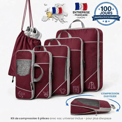 Kit Organisateur de Valise à Compression — 6 pièces