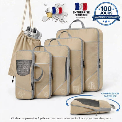 Kit Organisateur de Valise à Compression — 6 pièces
