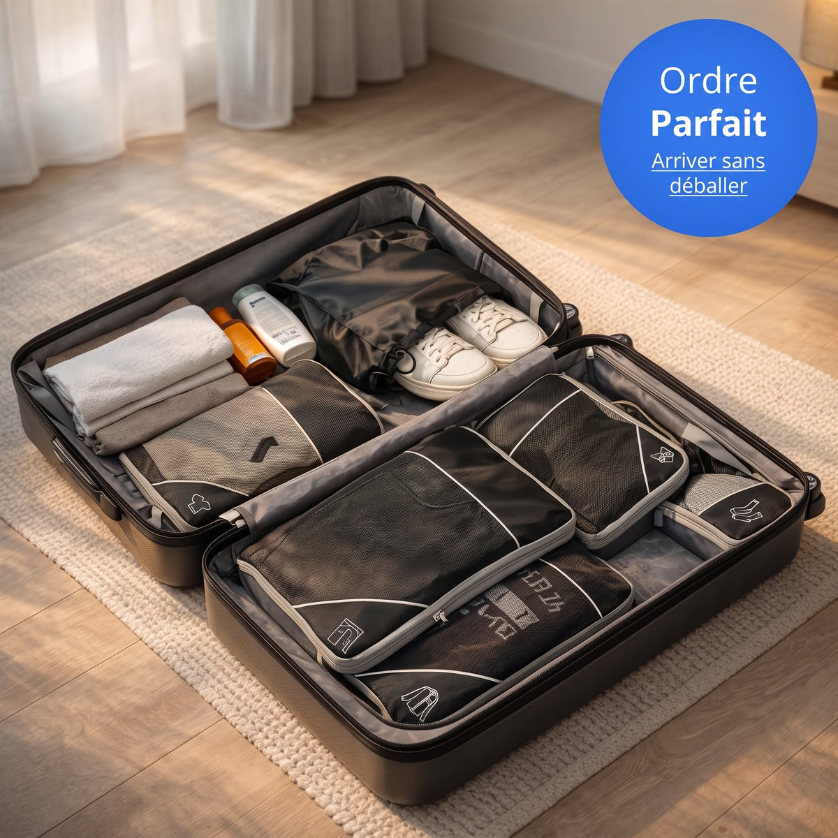 Kit Organisateur de Valise à Compression — 6 pièces