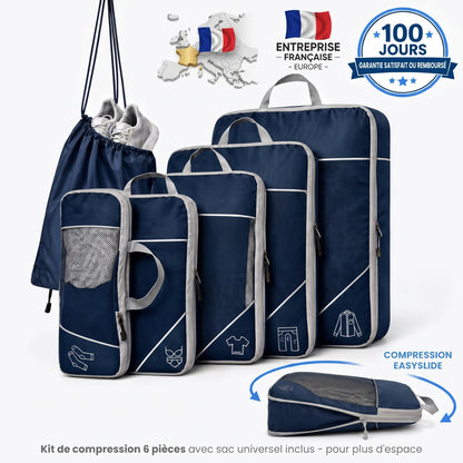Kit Organisateur de Valise à Compression — 6 pièces